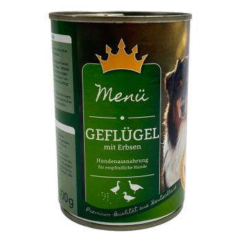 Hundefutter MENÜ Geflügel mit Erbsen