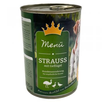 Hundefutter MENÜ Strauß mit Geflügel